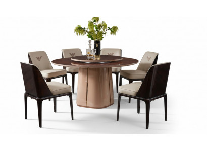 Groupe de chaises de luxe pour salle à manger en bois 4x chaises de design suite de luxe