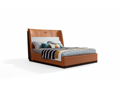 Lit orange chambre à coucher nouveau design créatif moderne meubles bois lits de luxe