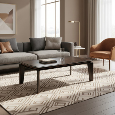 Table basse Marron foncé Bois Luxe Salon nouveau Design Moderne