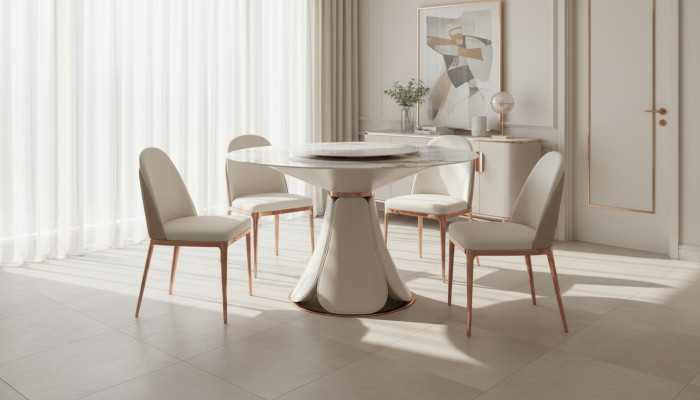 Table à manger Cuir Tables en pierre Bois Luxe Design moderne Mobilier Table