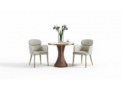 Fauteuil en cuir blanc Mobilier moderne Fauteuil Design Mobilier de luxe en acier inoxydable