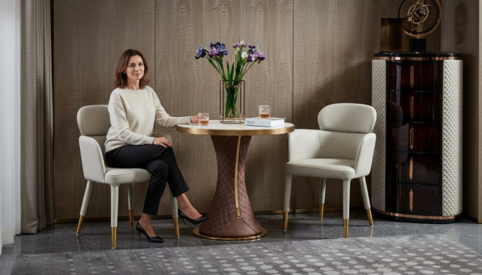 Table basse en marbre blanc nouvelle Table d'appoint Design moderne Mobilier de luxe.