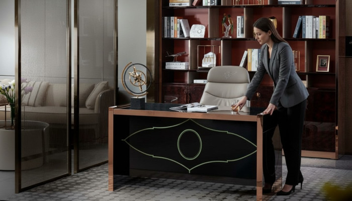 Armoire de bureau en bois marron Salle d'étude Marron Mobilier de design moderne Luxe Armoire