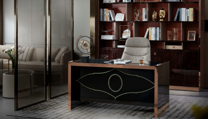 Armoire de bureau en bois marron Salle d'étude Marron Mobilier de design moderne Luxe Armoire