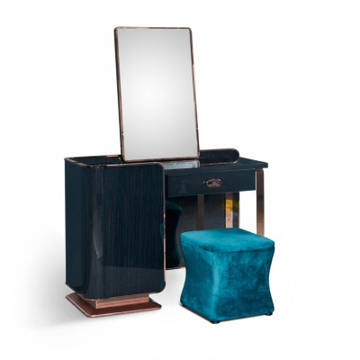 Hocker Bleu Textile Chambre à coucher Neuf Créatif Design Moderne Meubles Luxe Tissu Neuf