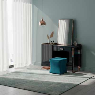Coiffeuse Tabouret Bois Textile Chambre Créatif Design Moderne Mobilier de Luxe