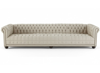Canapés de design quatre places en tissu Chesterfield crème pour le salon