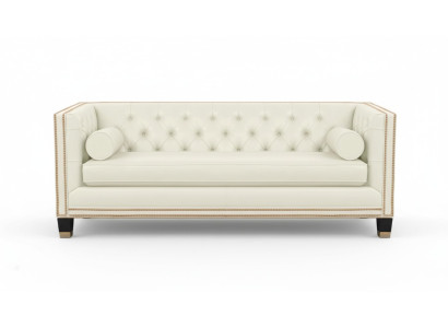 Canapé Chesterfield beige meubles cuir salon design moderne canapés neufs