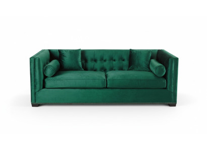 Canapés Chesterfield en tissu vert pour salon, canapé rembourré, canapés, divan, canapé trois places.