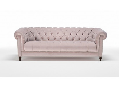Chesterfield Old Pink Nouveau Rose Trois Places Tissu Design Canapés Rembourrage Canapé Canapés