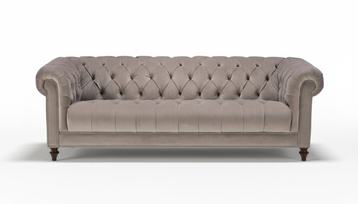 Braun canapé trois places en tissu, design salon, canapé rembourré, canapé xxl grand neuf.