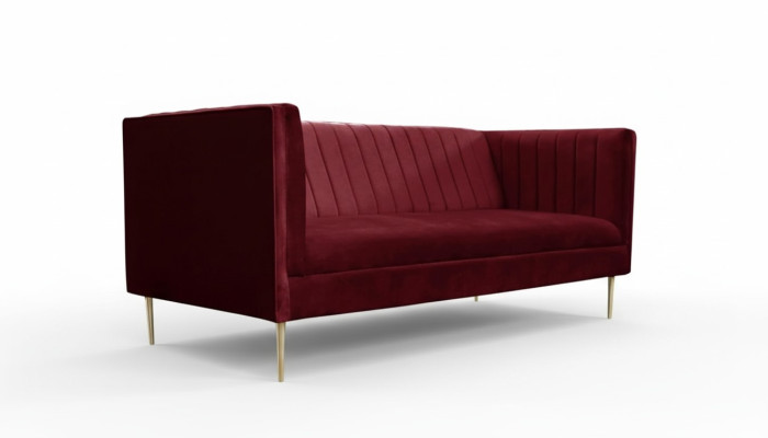 Bordeaux rot canapé de luxe en tissu rembourré sofa bordeaux canapé deux places salons canapés salons