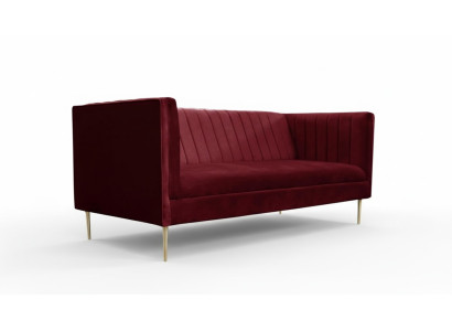 Bordeaux rot canapé de luxe en tissu rembourré sofa bordeaux canapé deux places salons canapés salons
