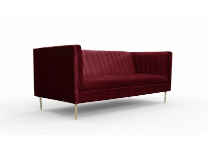 Bordeaux rot canapé de luxe en tissu rembourré sofa bordeaux canapé deux places salons canapés salons