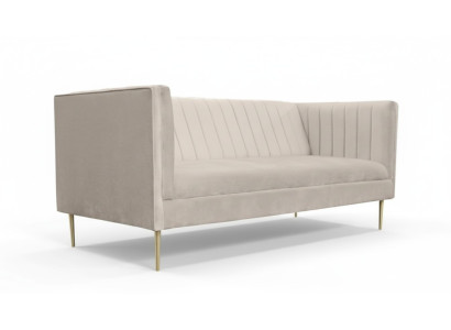 Canapé italien trois places mobilier moderne design canapé en tissu textile velours beige