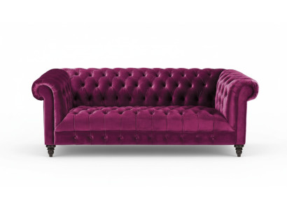 Canapés Chesterfield en tissu rose à trois places - Nouveaux originaux
