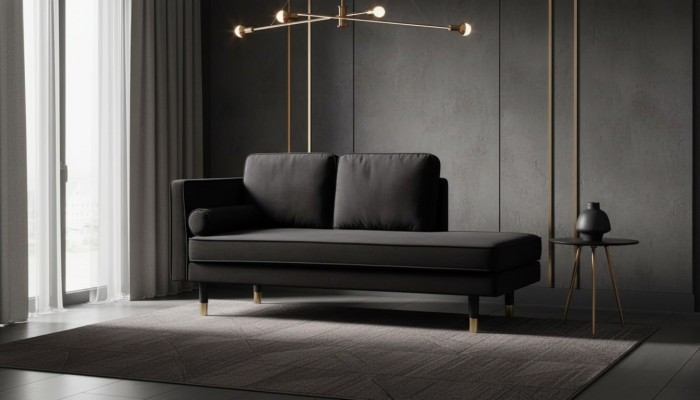 Chaise longue Creative Furniture nouveau Salon Design Moderne Canapé Noir