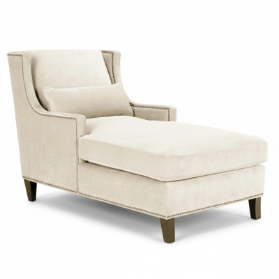 Chaise longue Chaises longues Meubles Ottoman Salon Design Canapé Beige Tissu Longueuil