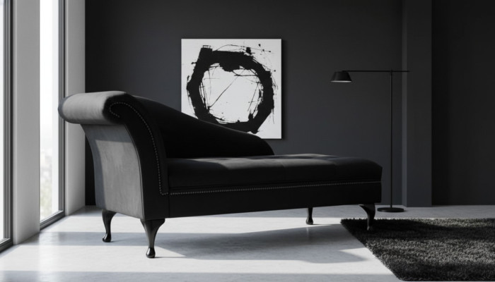 Chaise longue Élégant transat Transats Chesterfield avec boutons chaise longue en velours
