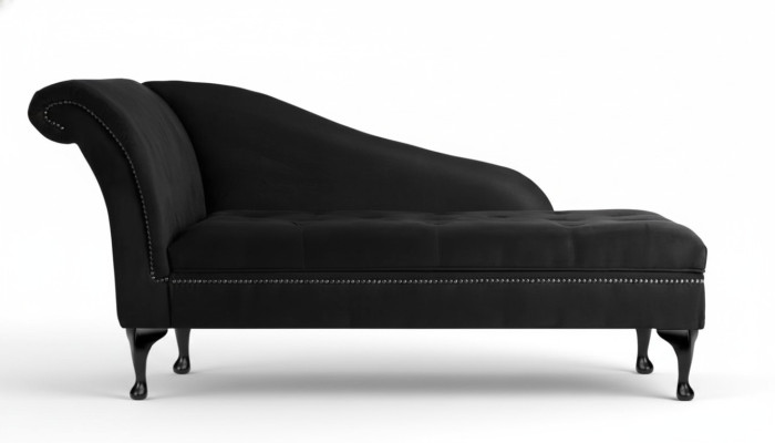 Chaise longue Élégant transat Transats Chesterfield avec boutons chaise longue en velours
