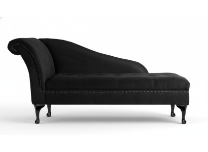 Chaise longue Élégant transat Transats Chesterfield avec boutons chaise longue en velours