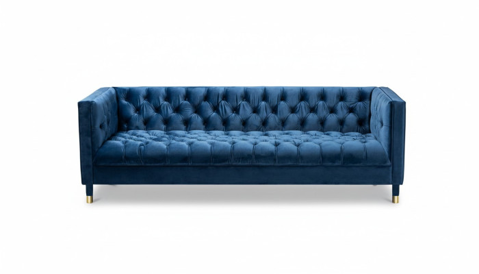 Bleu e Chesterfield Tissu Design Moderne Créatif Nouveau Canapé de Salon en Tissu