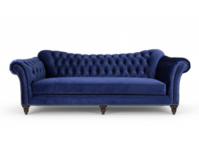 Bleu et Chesterfield Salon Design moderne Canapés Canapé Meubles de designer Tissu