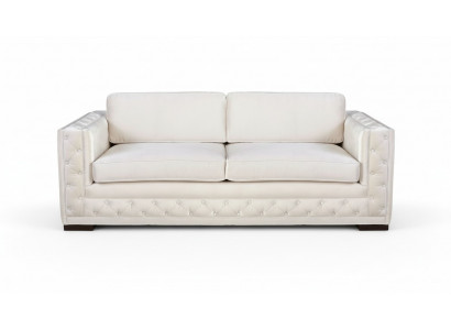 Canapés design moderne Chesterfield blanc Textile Sofa 3 places neuf Kreative Furniture