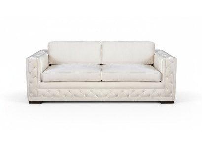 Canapés design moderne Chesterfield blanc Textile Sofa 3 places neuf Kreative Furniture