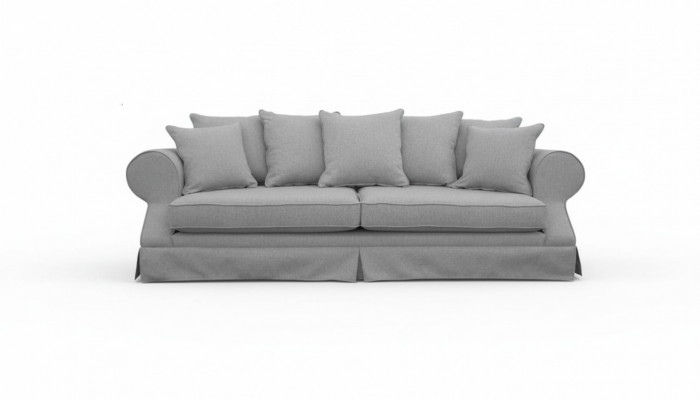 Canapé trois places gris en tissu pour salon Design Canapés Rembourrés Canapé Créatif Nouveau