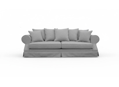 Canapé trois places gris en tissu pour salon Design Canapés Rembourrés Canapé Créatif Nouveau