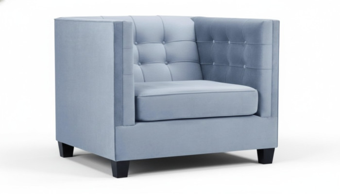 Bleu Chesterfield Fauteuil de salon Tissu créatif en tissu moderne