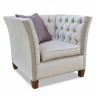 Fauteuil en tissu gris clair Creative Furniture nouveauté Salon Moderne
