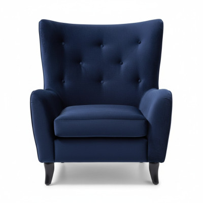 Fauteuil en tissu Chesterfield en velours Mobilier Salon Canapés Modernes Bleus