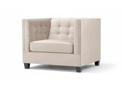 Fauteuil moderne Chesterfield en tissu blanc Meubles de loft créatifs pour le salon