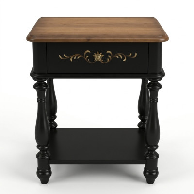 Conception Table de nuit Console de luxe Tables de chevet Beistell Consoles en cuir Bois nouveau