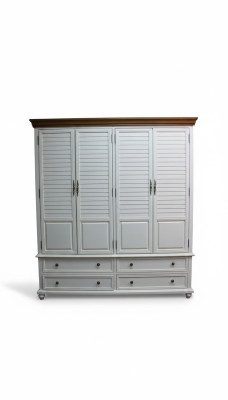 Armoire de luxe Armoire en bois Armoire à vêtements Meuble de chambre en bois massif