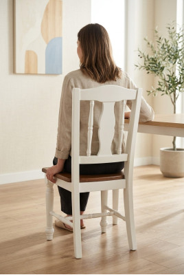 Ensemble de chaises design de salle à manger en bois massif 1 chaise neuve Chaises Fauteuil de style campagnard