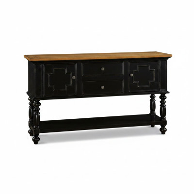 Commode Buffet Console Bois Armoire Portemanteau Buffet Mobilier de Design Noir