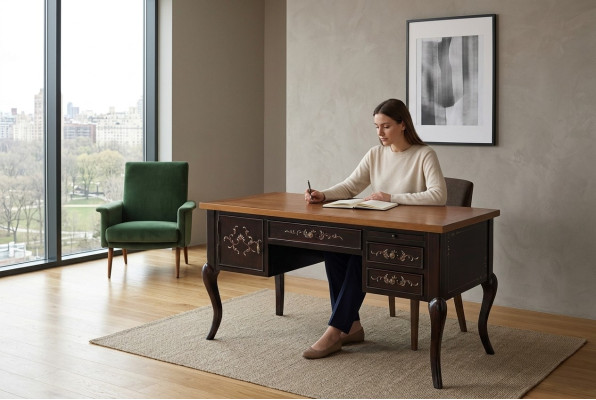 Secrétaire de style colonial Bureau Bureaux Tables Classique r Table