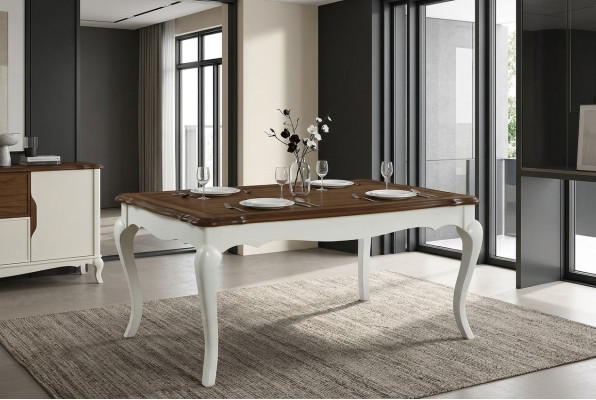 Table à manger classique en bois massif Mobilier de salle à manger Table Style maison de campagne Tables neuves