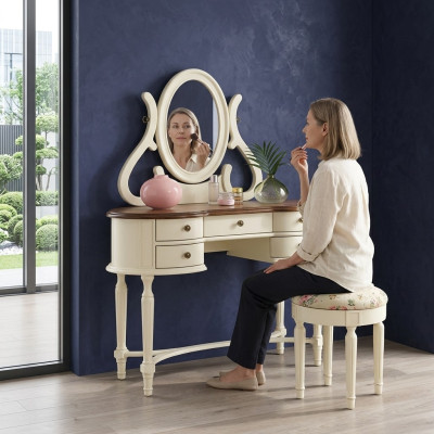 Classique coiffeuse miroir luxe console tabouret table de maquillage Landhfrom nouveau