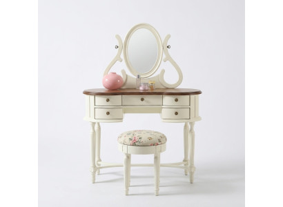 Classique coiffeuse miroir luxe console tabouret table de maquillage Landhfrom nouveau
