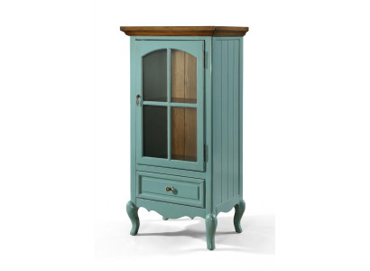 Vitrine classique Armoire de présentation Vitrines de salon Mobilier américain vert