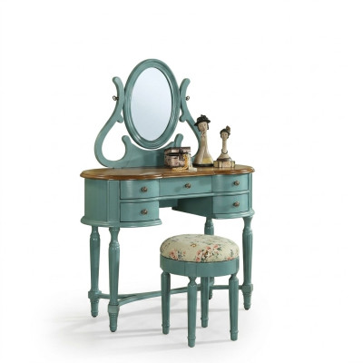 Coiffeuse Tabouret Console Coiffeuse Tables Console Secrétaire Miroir 2 pièces