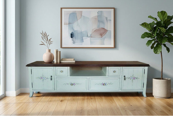 Meuble TV Buffet Campagnard Style Classique Meuble TV Armoire Basse Étagère Nouveaux Buffets