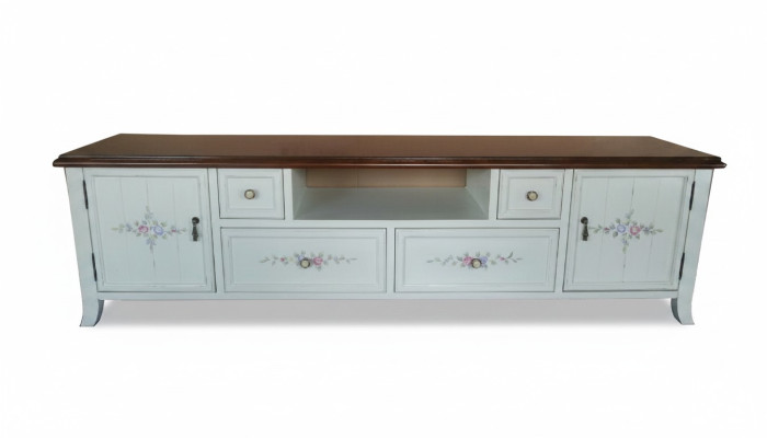 Meuble TV Buffet Campagnard Style Classique Meuble TV Armoire Basse Étagère Nouveaux Buffets