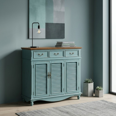 Véritable commodes en bois Bleu e Armoires Buffet Buffet Étagère Commode