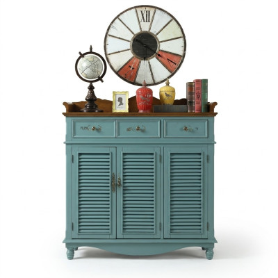 Véritable commodes en bois Bleu e Armoires Buffet Buffet Étagère Commode