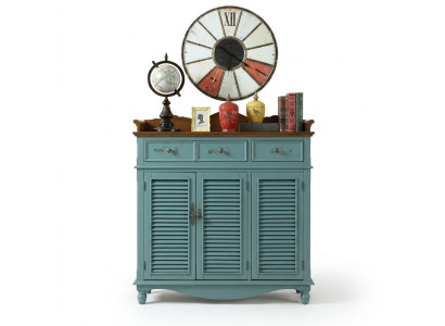 Véritable commodes en bois Bleu e Armoires Buffet Buffet Étagère Commode